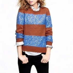 J.Crew striped sequin sweater
